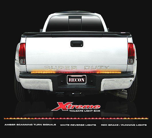 "Xtreme" Amber, White, & Red Scanning LED Tailgate Light Bars | RECON