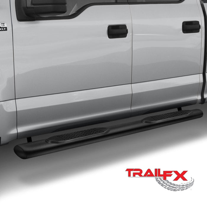 TrailFX® A1533B 4" BLACK Oval Step Bars | 15-18 Chevy Colorado CREW Cab