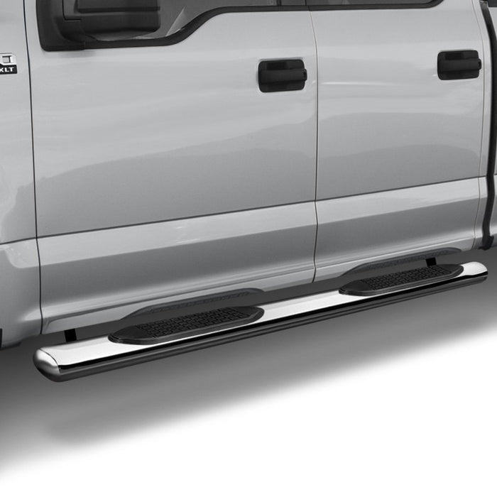 TrailFX® 2930346991 4" Oval Straight STAINLESS Step Bars | 99-16 Ford SuperDuty EXTENDED CAB