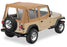 Pavement Ends-51130-37-Jeep YJ Replacement Soft Top Material Only Replay 88-95 Wrangler YJ W/Clear Windows and Upper Skins Vinyl Spice Pavement Ends By Bestop-AutoAccessoriesGuru.com