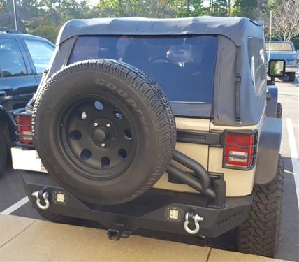 TrailFX® J050T Rear Bumper w/ Tire Carrier | Jeep Wrangler JK 10-18